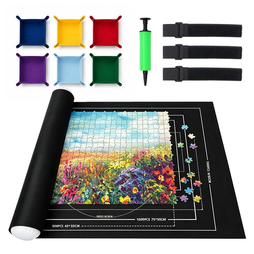 Jigsaw puzzle roll - up, rolling