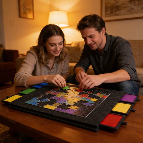1000pcs tilting puzzle board - puzzle,