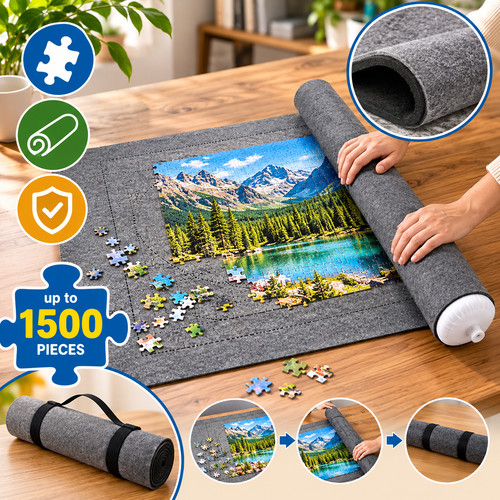 Jigsaw puzzle roll felt mat - jigsaw, up
